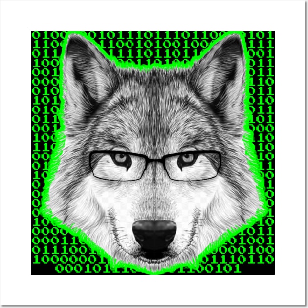 HACKER WOLF IS AWARE WOLF Wall Art by TSOL Games